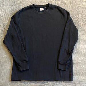 Men’s Levi’s Faded Black Waffle Knit Long Sleeve (XL)